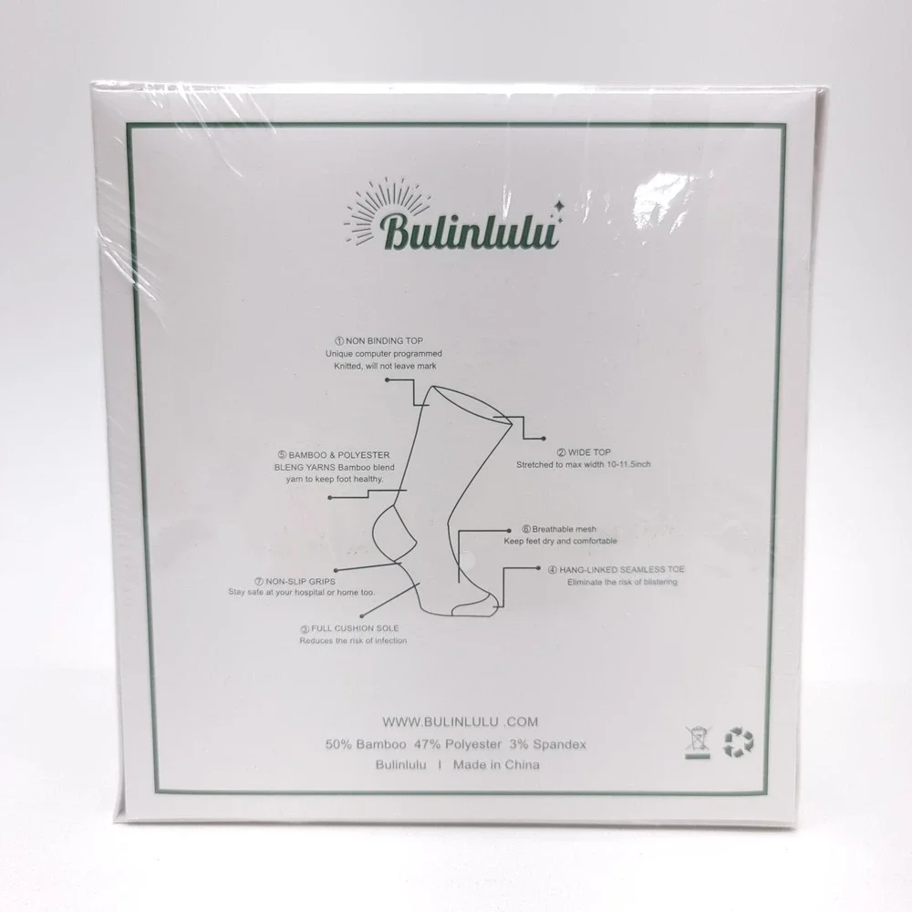 Diabetic Socks with Grippers for Women &‎ Men 6 Pair Non Binding Wide Top Size L
